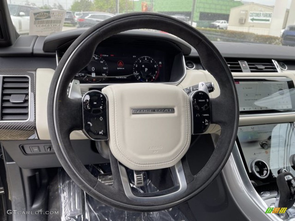 2021 Land Rover Range Rover Sport HST Ivory/Ebony Steering Wheel Photo #141566555