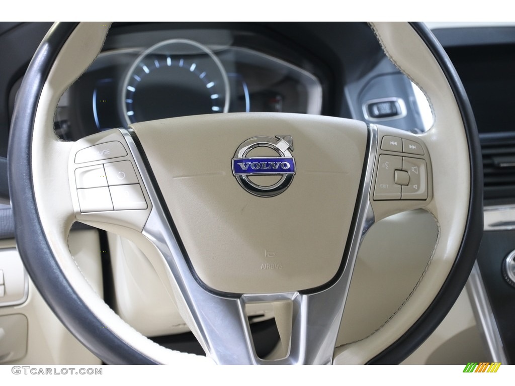 2016 Volvo XC60 T5 AWD Beige Steering Wheel Photo #141567431