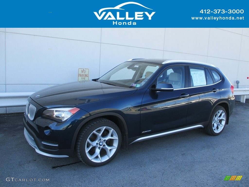 2015 X1 xDrive28i - Le Mans Blue Metallic / Oyster/Orange-Black Piping photo #1