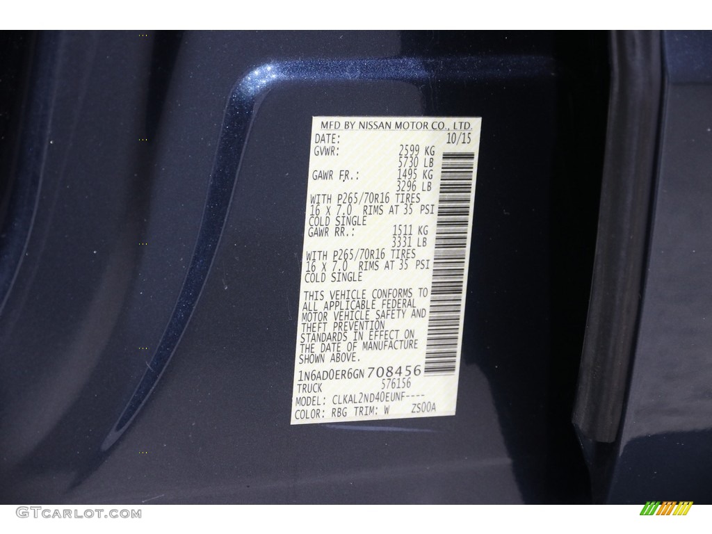 2016 Frontier Color Code RGB for Arctic Blue Metallic Photo #141570800