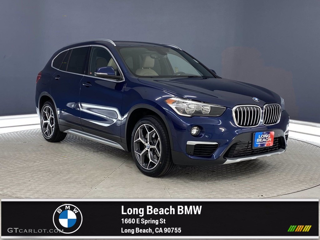 2018 X1 xDrive28i - Mediterranean Blue Metallic / Canberra Beige photo #1