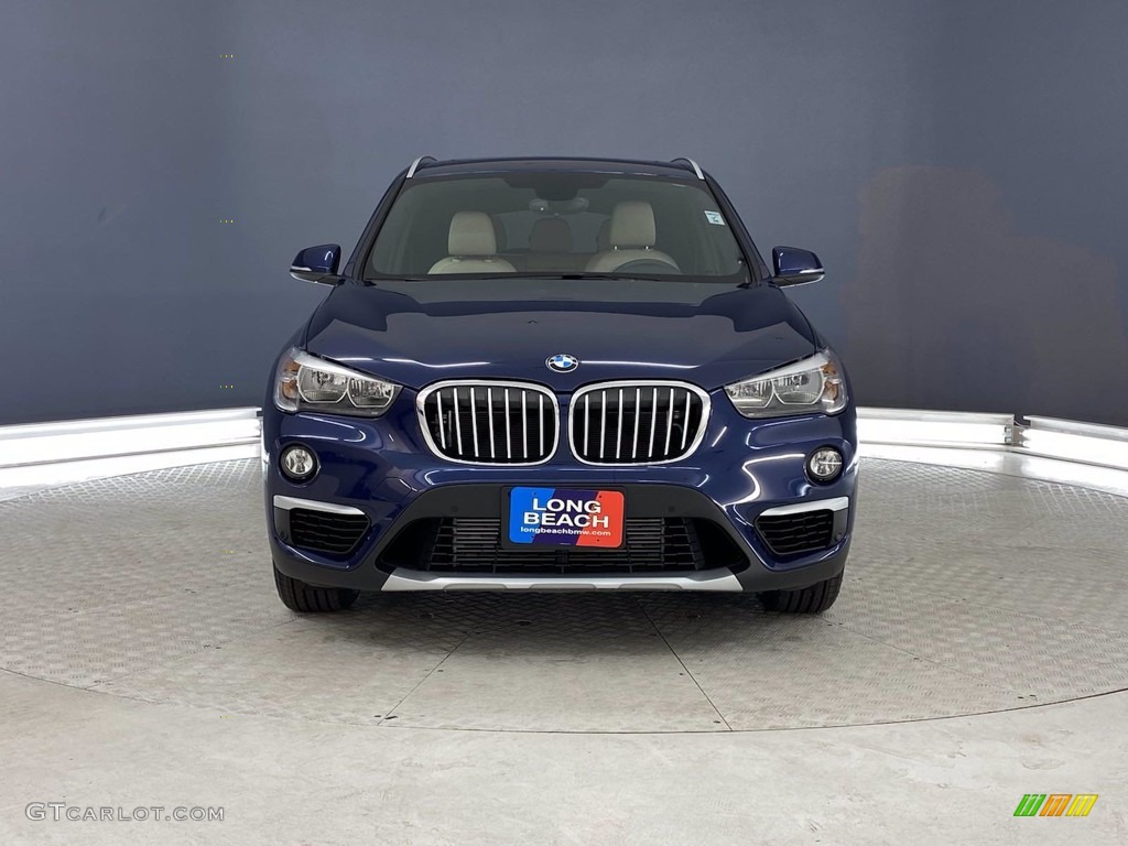 2018 X1 xDrive28i - Mediterranean Blue Metallic / Canberra Beige photo #2