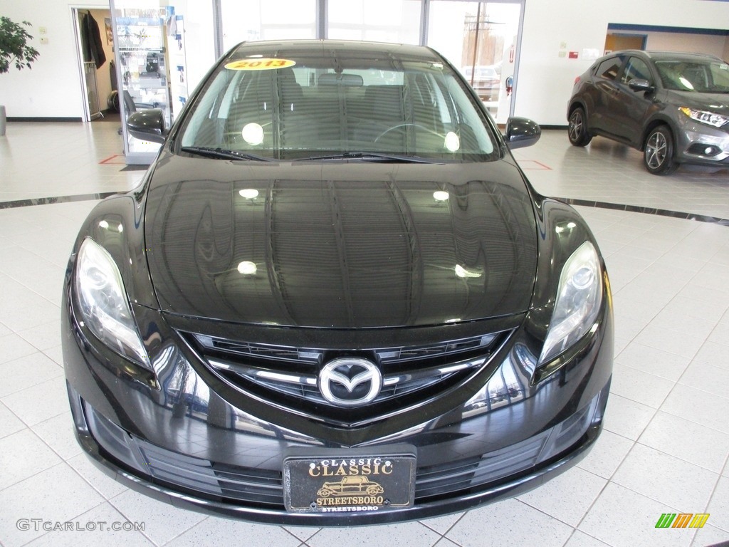 2013 MAZDA6 i Sport Sedan - Ebony Black / Black photo #2