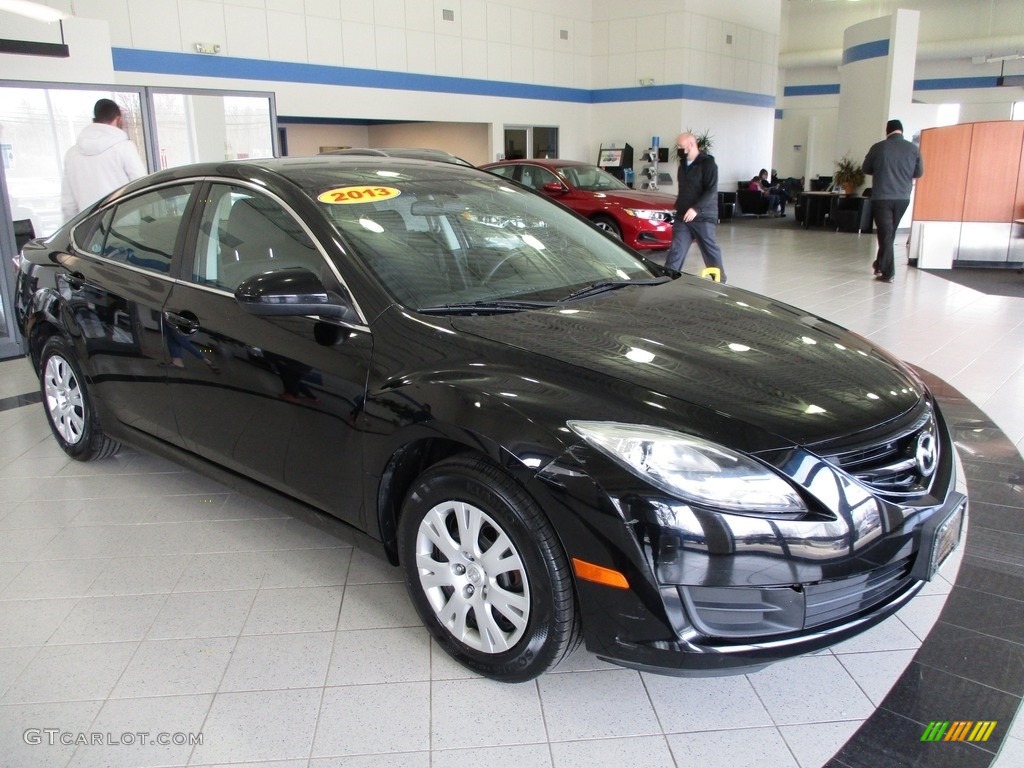 2013 MAZDA6 i Sport Sedan - Ebony Black / Black photo #3