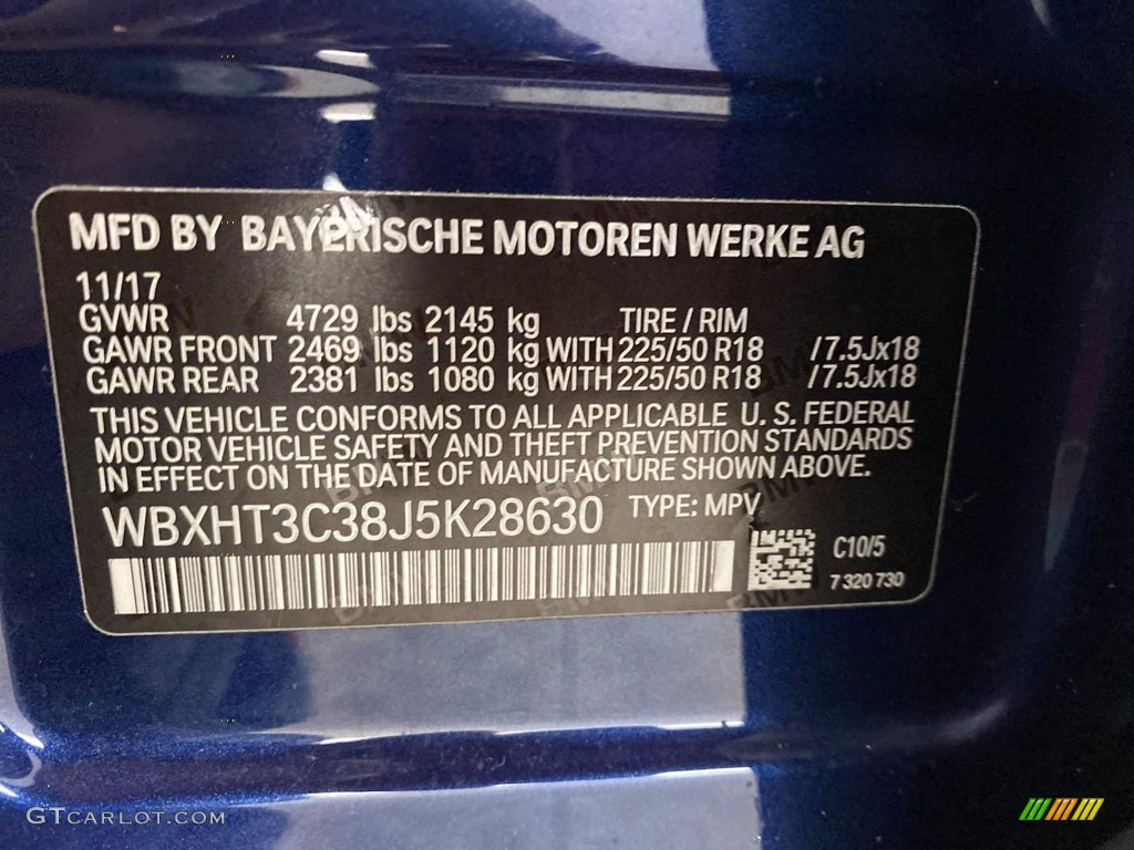 2018 X1 xDrive28i - Mediterranean Blue Metallic / Canberra Beige photo #37