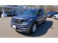 2021 Atlas Blue Metallic Ford Explorer XLT 4WD  photo #3