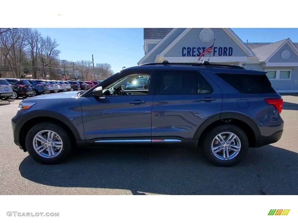 2021 Explorer XLT 4WD - Atlas Blue Metallic / Sandstone photo #4