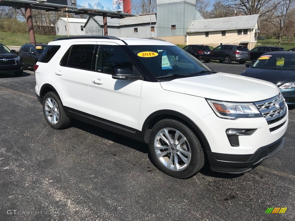 2018 Explorer XLT - Oxford White / Ebony Black photo #4