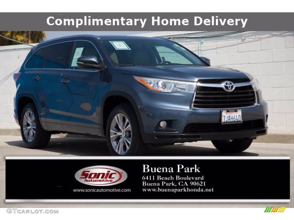 2015 Highlander XLE - Nautical Blue Metallic / Ash photo #1