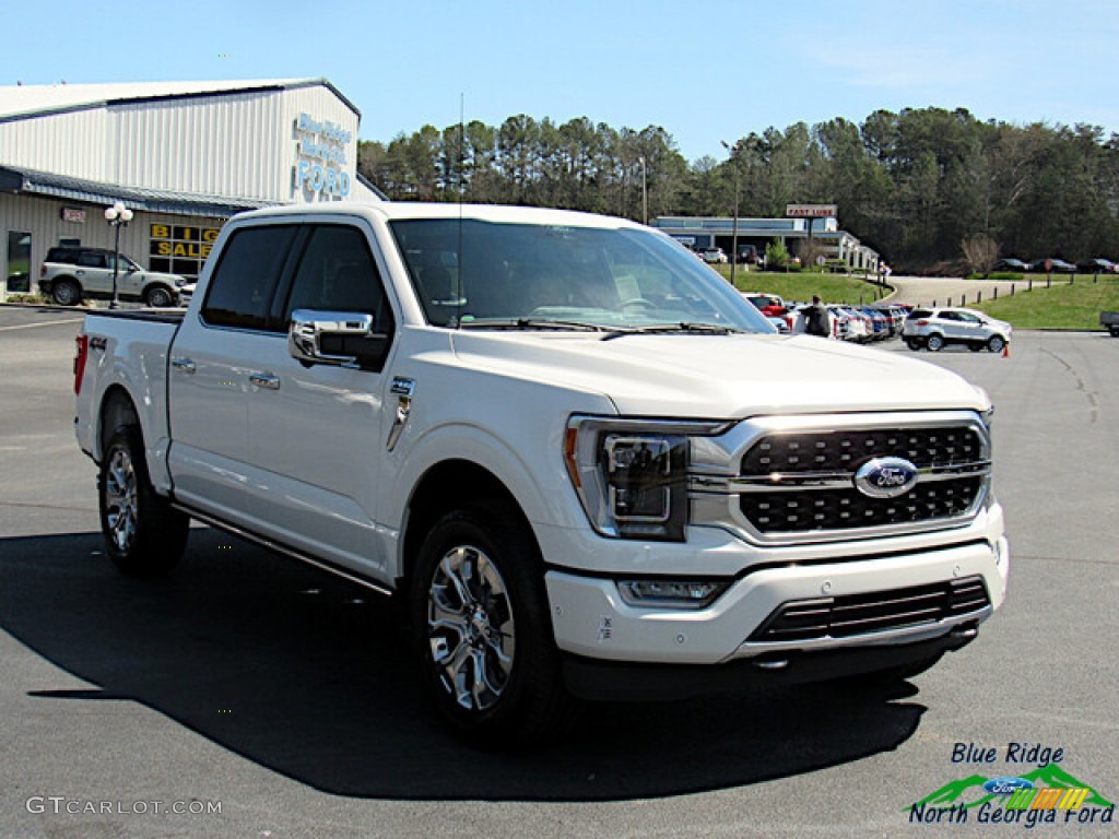 2021 F150 Platinum SuperCrew 4x4 - Star White / Black photo #7