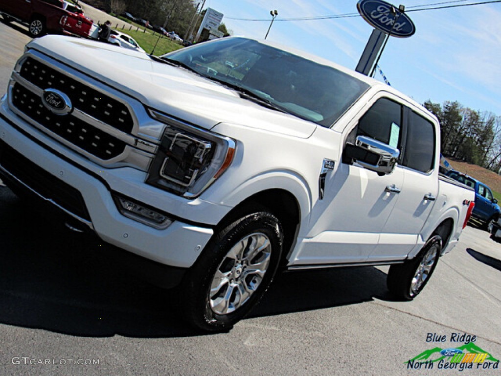 2021 F150 Platinum SuperCrew 4x4 - Star White / Black photo #25
