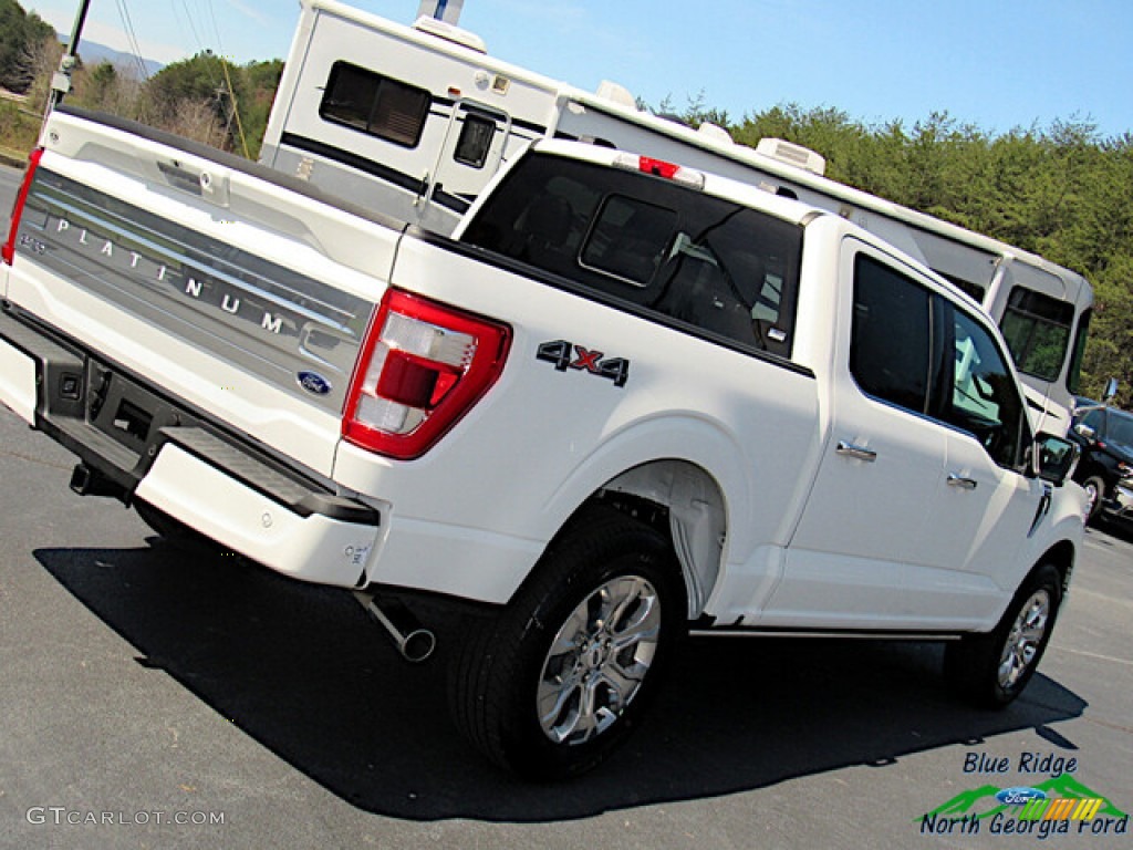 2021 F150 Platinum SuperCrew 4x4 - Star White / Black photo #27