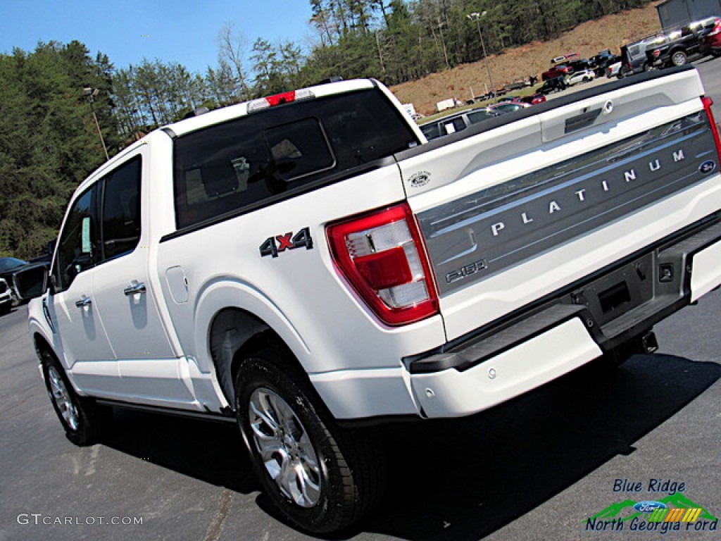 2021 F150 Platinum SuperCrew 4x4 - Star White / Black photo #28