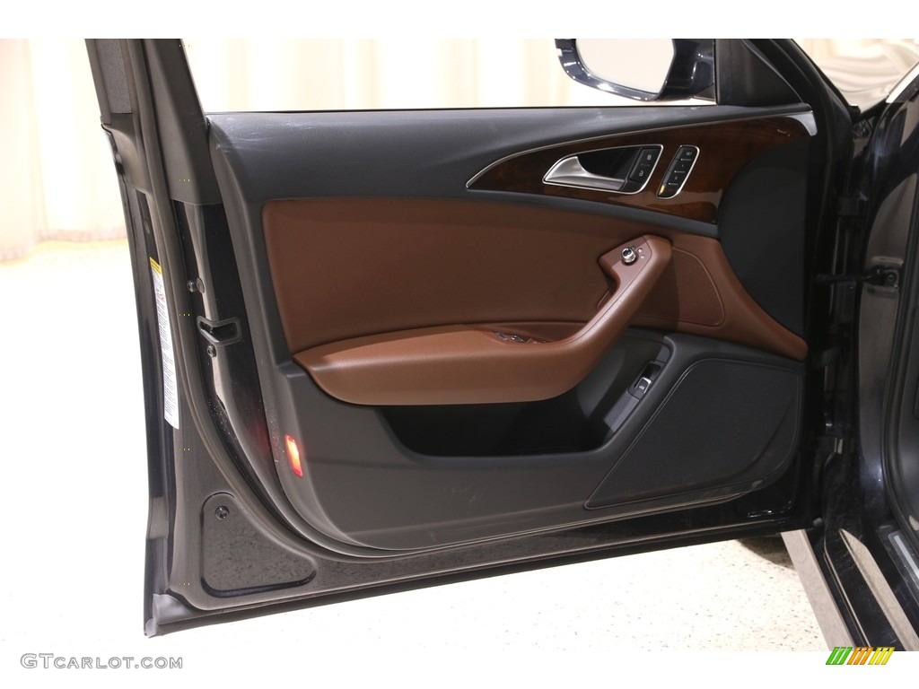 2017 Audi A6 2.0 TFSI Premium quattro Nougat Brown Door Panel Photo #141578391