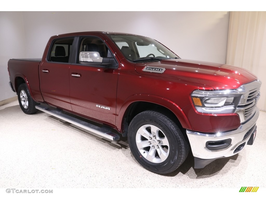 Delmonico Red Pearl 2019 Ram 1500 Laramie Crew Cab 4x4 Exterior Photo #141580063