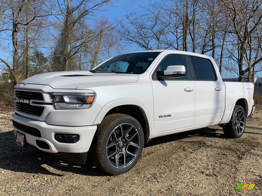 2021 1500 Laramie Crew Cab 4x4 - Ivory White Tri-Coat Pearl / Black photo #1