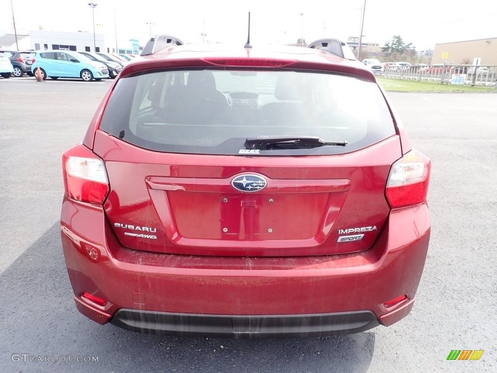 2012 Impreza 2.0i Sport Premium 5 Door - Camellia Red Pearl / Black photo #3