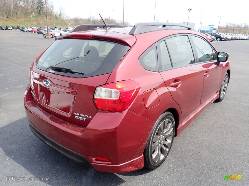 2012 Impreza 2.0i Sport Premium 5 Door - Camellia Red Pearl / Black photo #4
