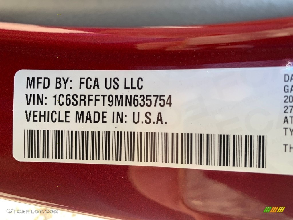 2021 1500 Big Horn Crew Cab 4x4 - Delmonico Red Pearl / Black photo #10