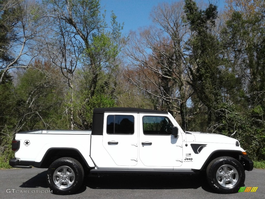 Bright White 2021 Jeep Gladiator Freedom Edition 4x4 Exterior Photo #141583389