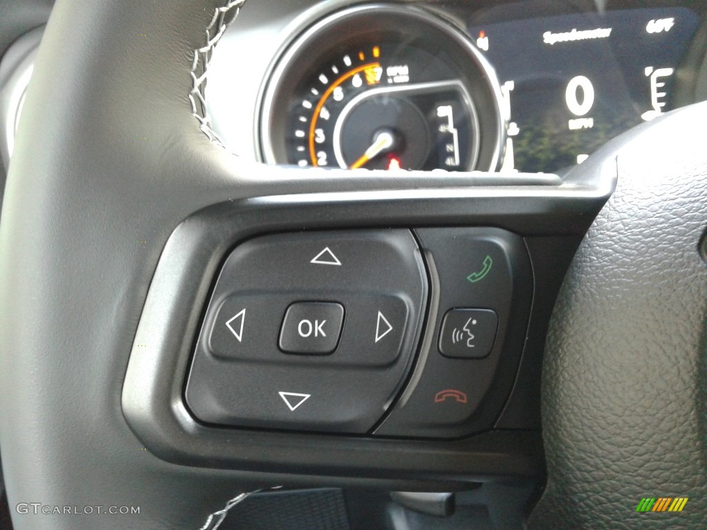 2021 Jeep Gladiator Freedom Edition 4x4 Black Steering Wheel Photo #141583774