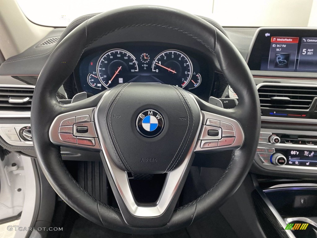 2018 7 Series 740i Sedan - Mineral White Metallic / Black photo #18