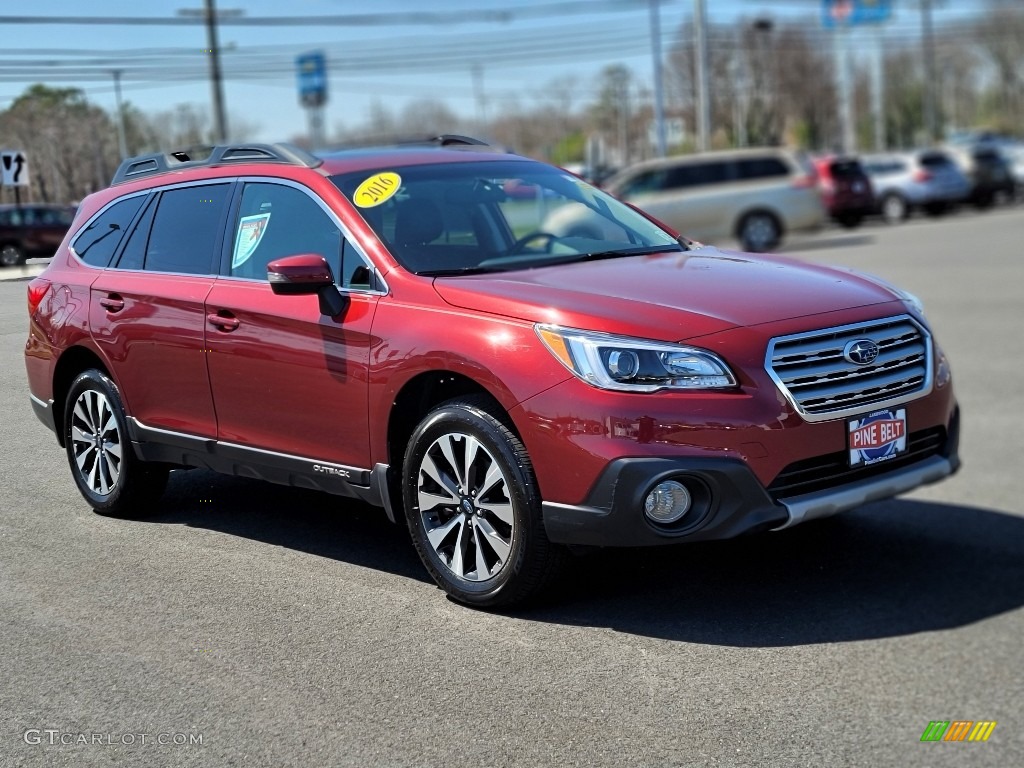 2016 Outback 2.5i Limited - Venetian Red Pearl / Slate Black photo #16