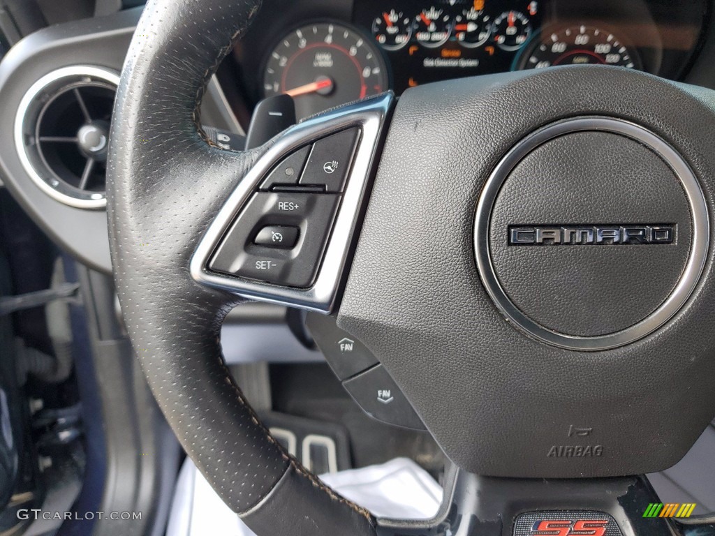 2016 Camaro SS Coupe - Blue Velvet Metallic / Kalahari photo #14