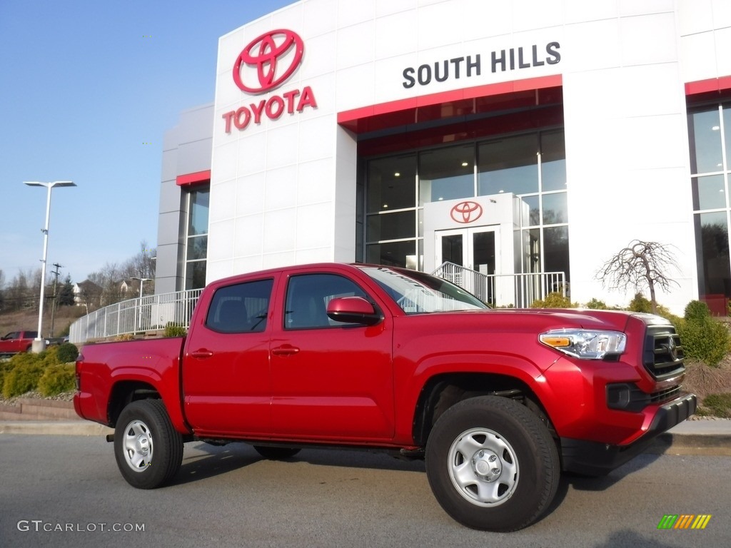 2021 Tacoma SR5 Double Cab 4x4 - Barcelona Red Metallic / Cement photo #2