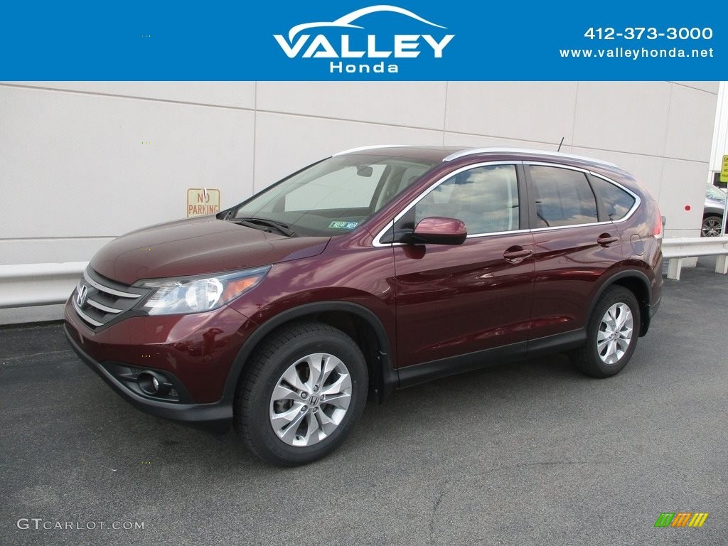 2014 CR-V EX-L AWD - Basque Red Pearl II / Gray photo #1
