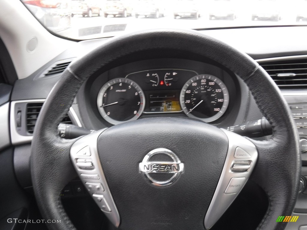 2013 Nissan Sentra SV Charcoal Steering Wheel Photo #141598041