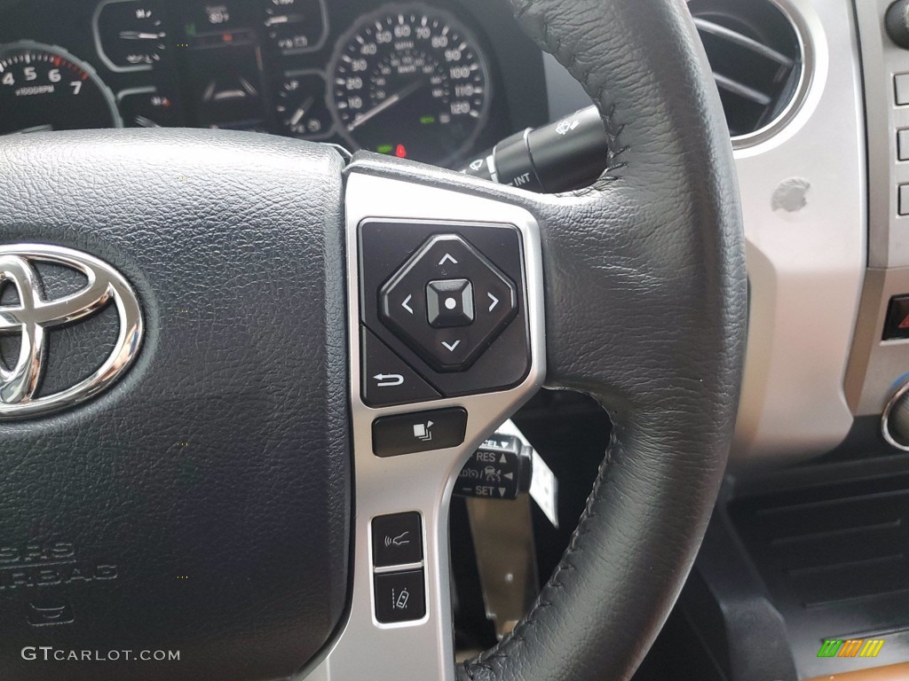 2018 Toyota Tundra 1794 Edition CrewMax 1794 Edition Black/Brown Steering Wheel Photo #141602396