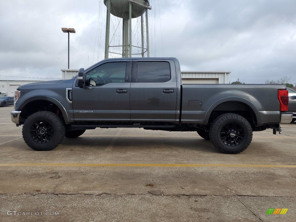 2020 F250 Super Duty Lariat Crew Cab 4x4 - Silver Spruce / Black photo #7