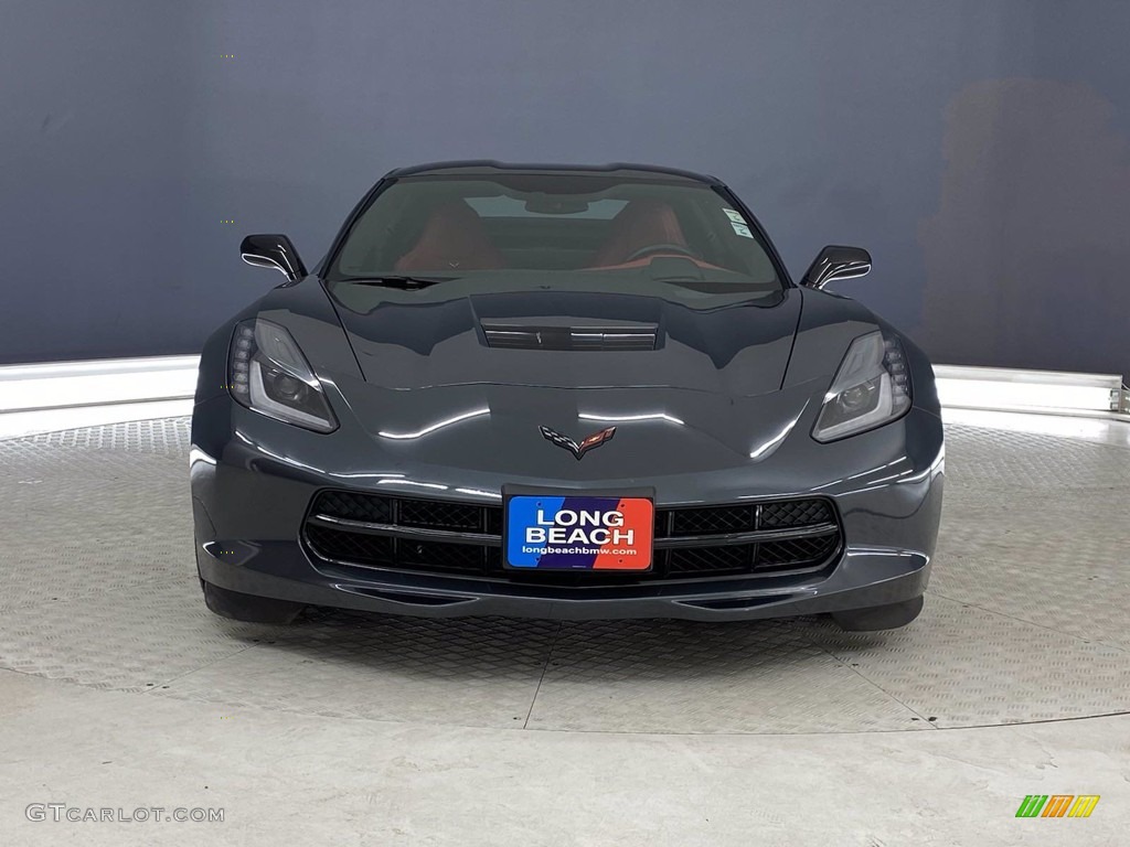 2014 Corvette Stingray Coupe Z51 - Cyber Gray Metallic / Adrenaline Red photo #2