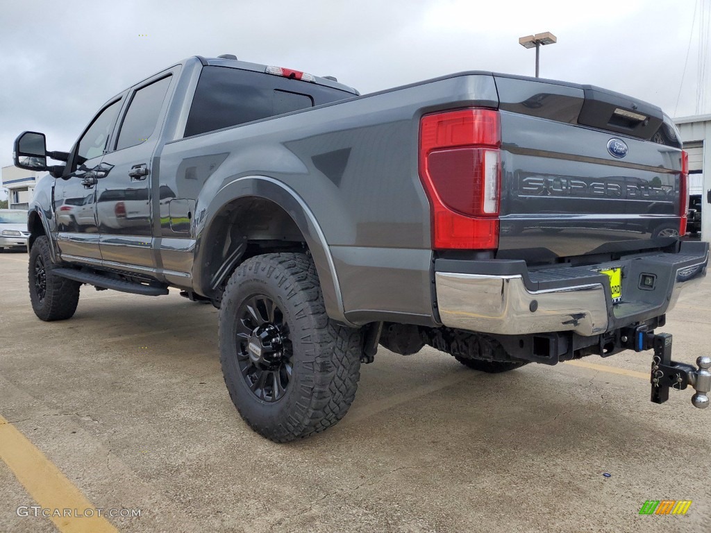 2020 F250 Super Duty Lariat Crew Cab 4x4 - Silver Spruce / Black photo #11