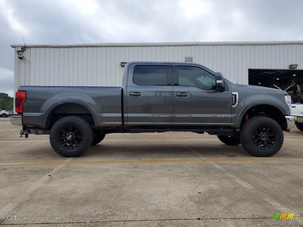 2020 F250 Super Duty Lariat Crew Cab 4x4 - Silver Spruce / Black photo #12