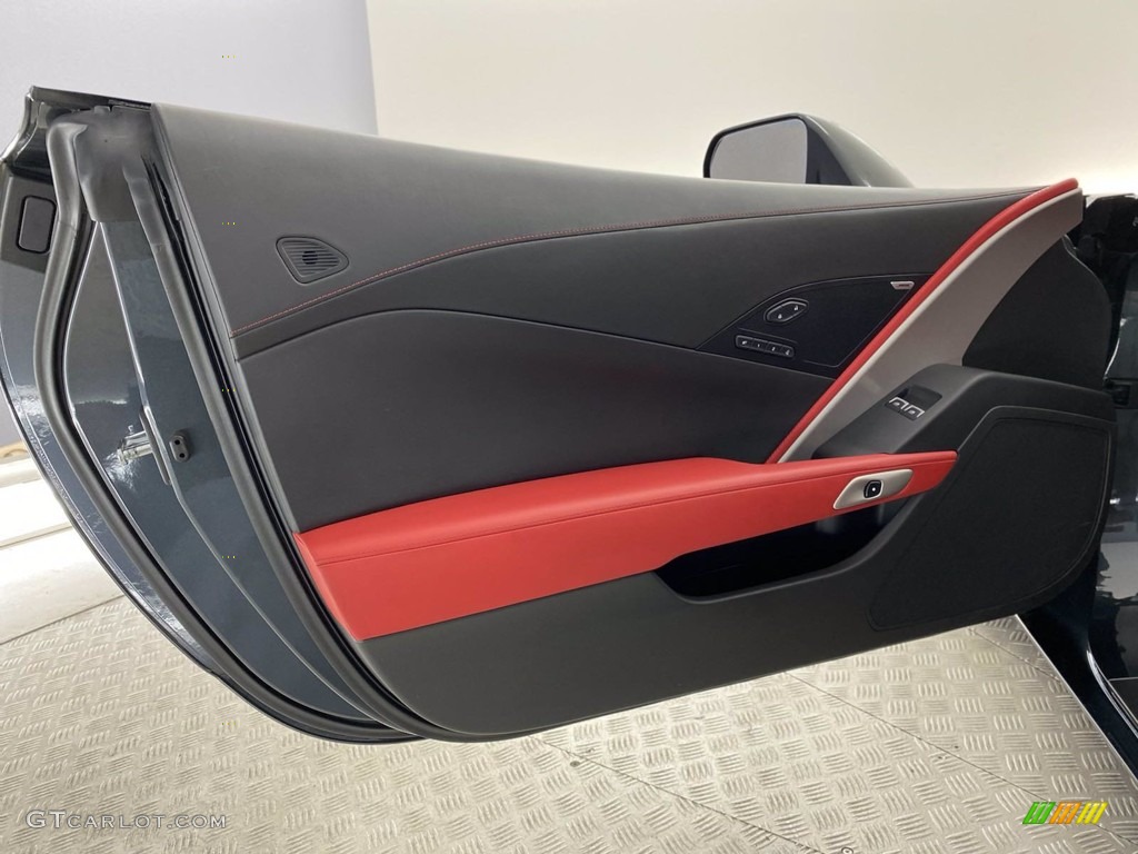 2014 Corvette Stingray Coupe Z51 - Cyber Gray Metallic / Adrenaline Red photo #13