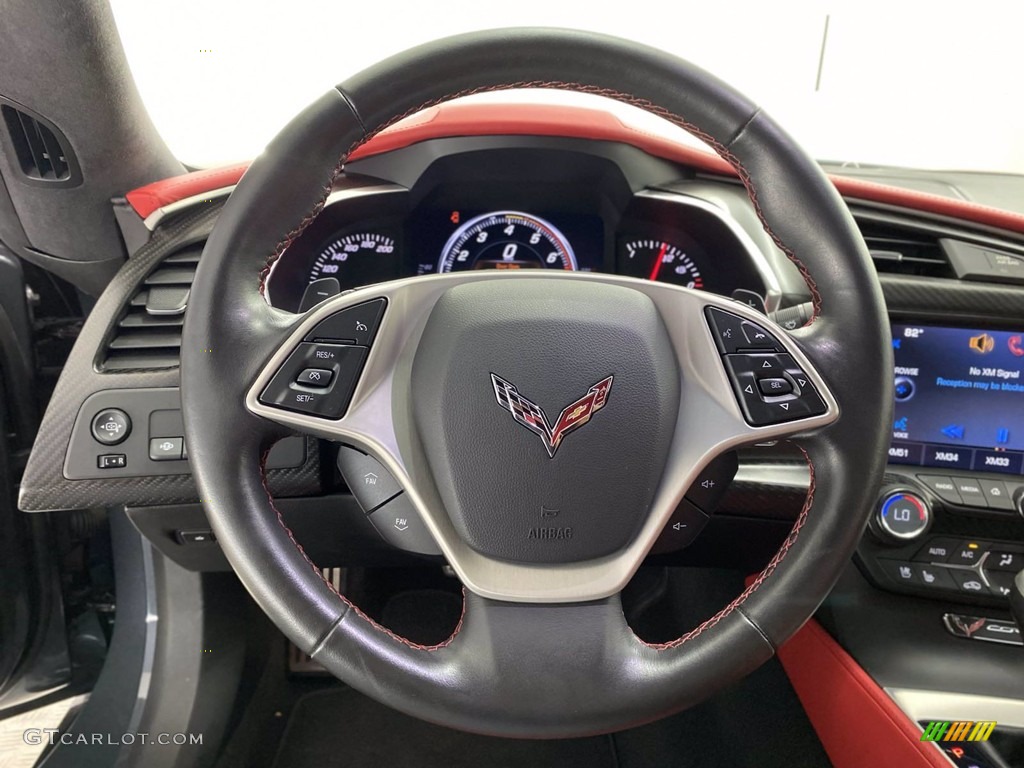2014 Corvette Stingray Coupe Z51 - Cyber Gray Metallic / Adrenaline Red photo #17
