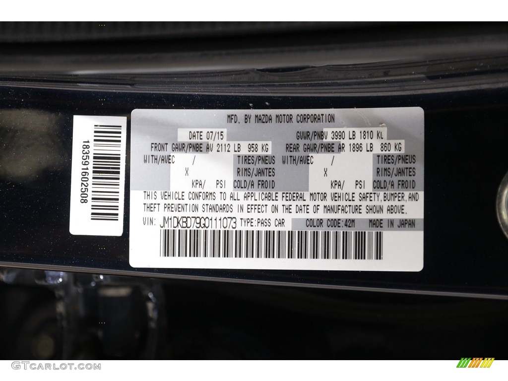 2016 Mazda CX-3 Grand Touring AWD Color Code Photos