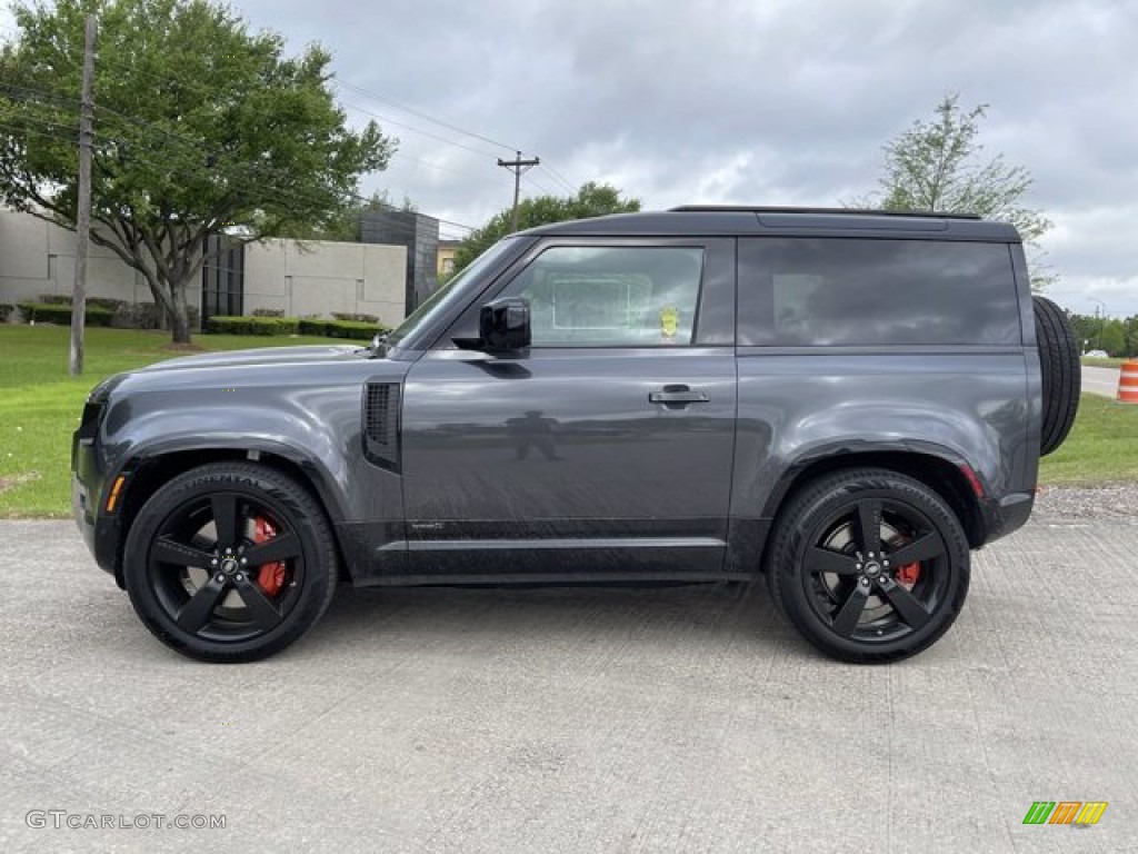 Carpathian Gray Premium Metallic 2021 Land Rover Defender 90 X Exterior Photo #141615649