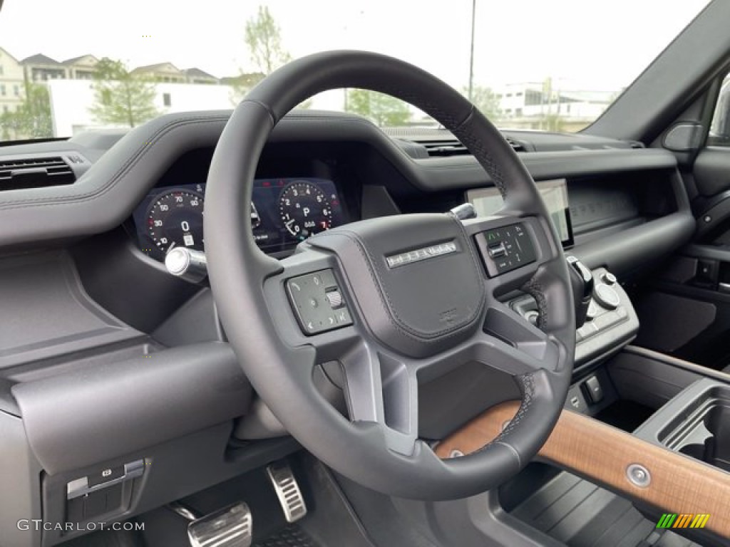 2021 Land Rover Defender 90 X Ebony Steering Wheel Photo #141615808