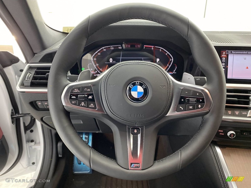 2021 BMW 4 Series 430i Convertible Tacora Red Steering Wheel Photo #141617878