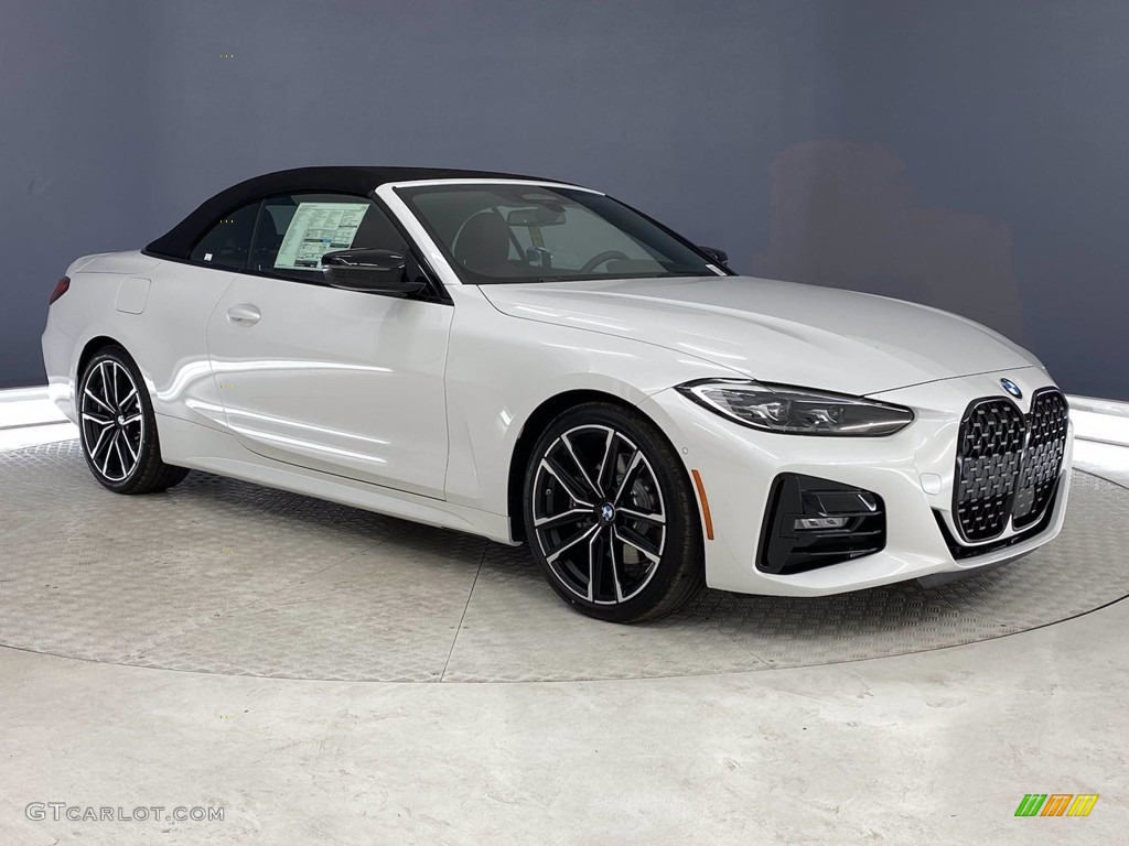 Mineral White Metallic 2021 BMW 4 Series 430i Convertible Exterior Photo #141618124