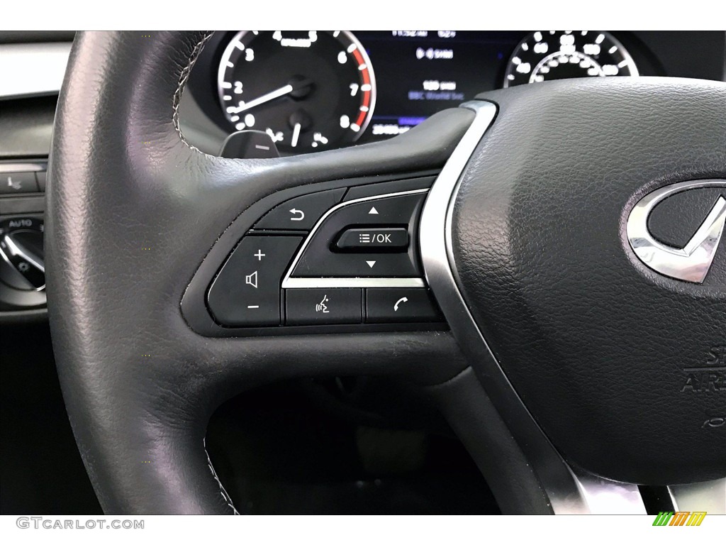 2019 Infiniti QX50 Essential AWD Graphite Steering Wheel Photo #141619759
