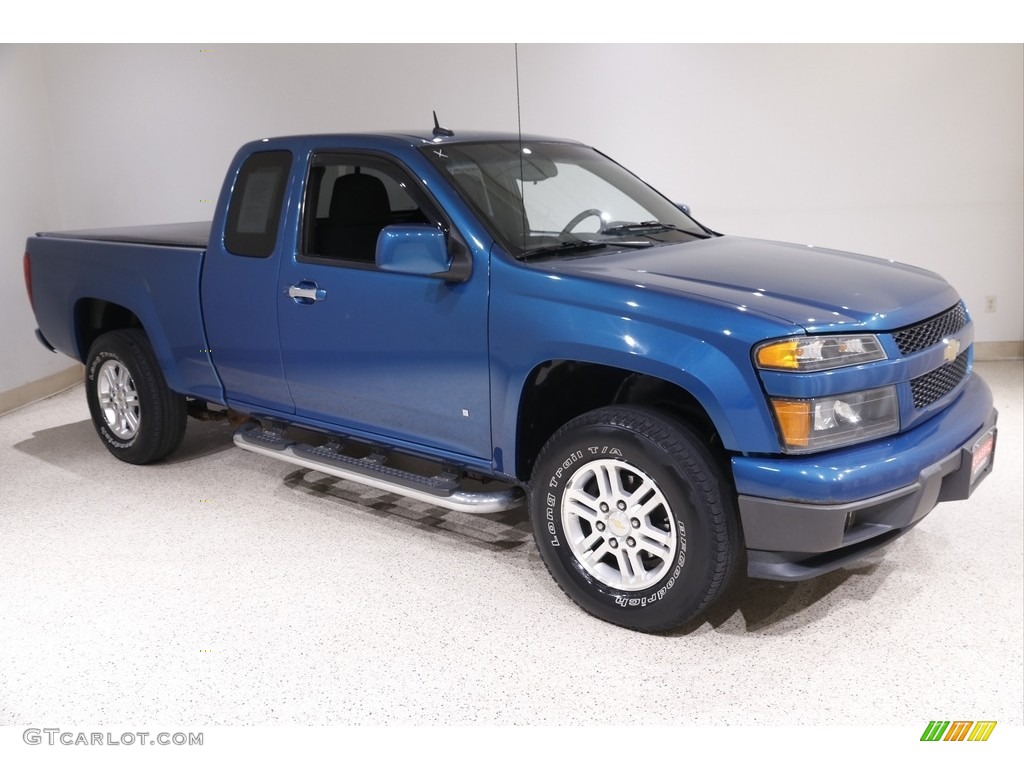 Aqua Blue Metallic 2009 Chevrolet Colorado LT Extended Cab 4x4 Exterior Photo #141620577