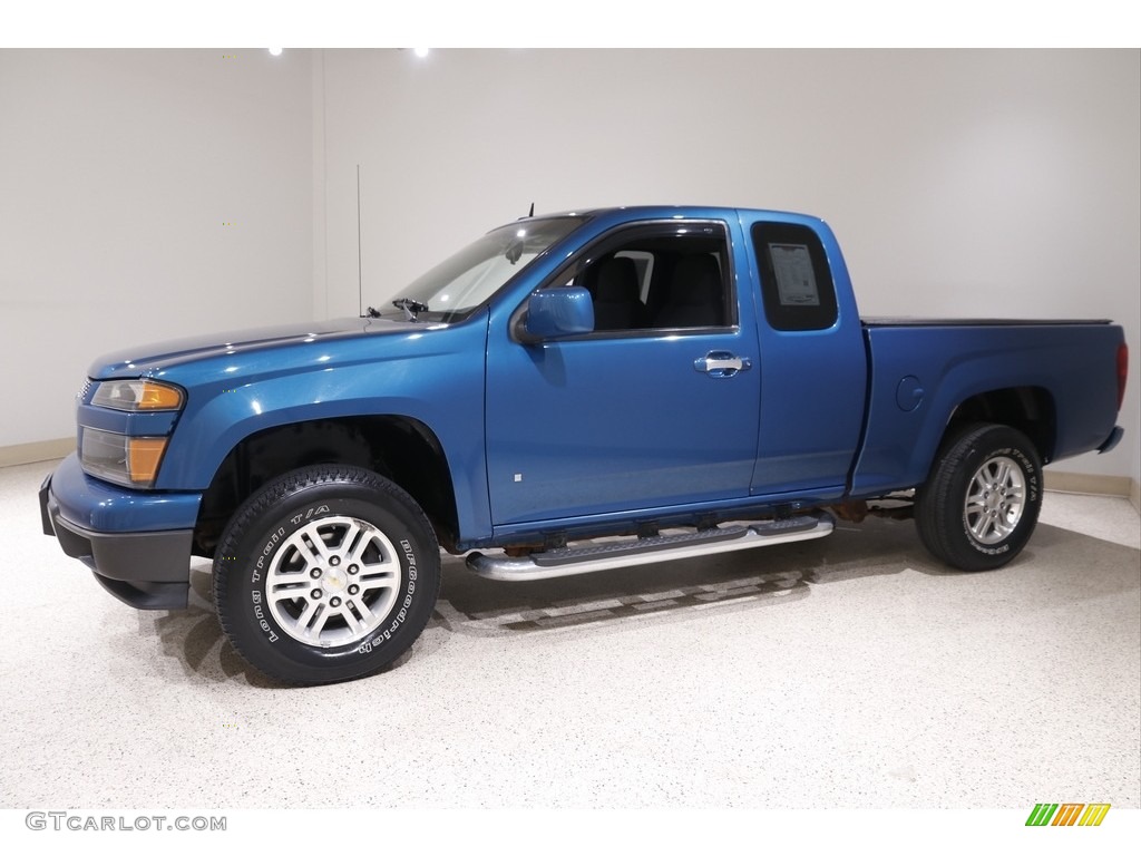 Aqua Blue Metallic 2009 Chevrolet Colorado LT Extended Cab 4x4 Exterior Photo #141620622