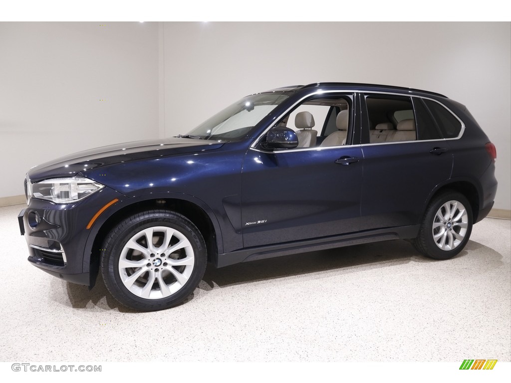 2014 X5 xDrive35i - Imperial Blue Metallic / Ivory White photo #3