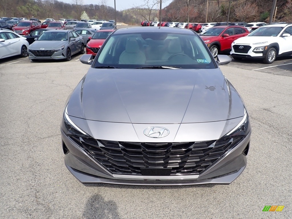2021 Elantra Limited Hybrid - Fluid Metal / Medium Gray photo #4