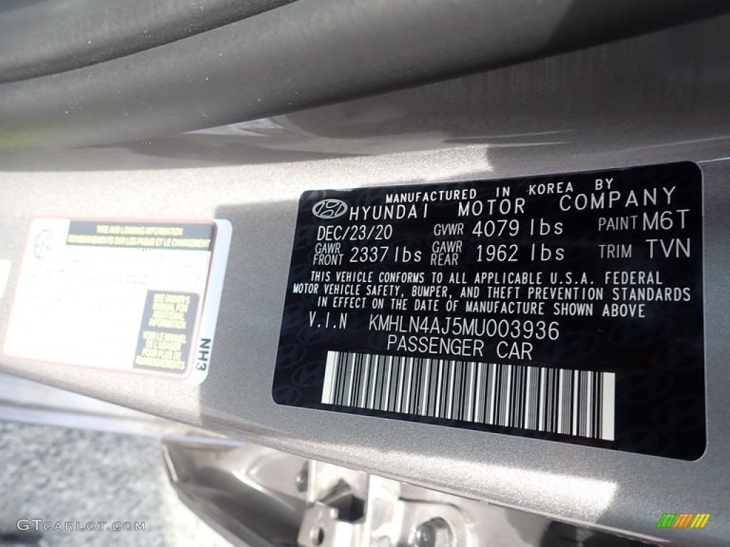 2021 Elantra Limited Hybrid - Fluid Metal / Medium Gray photo #12