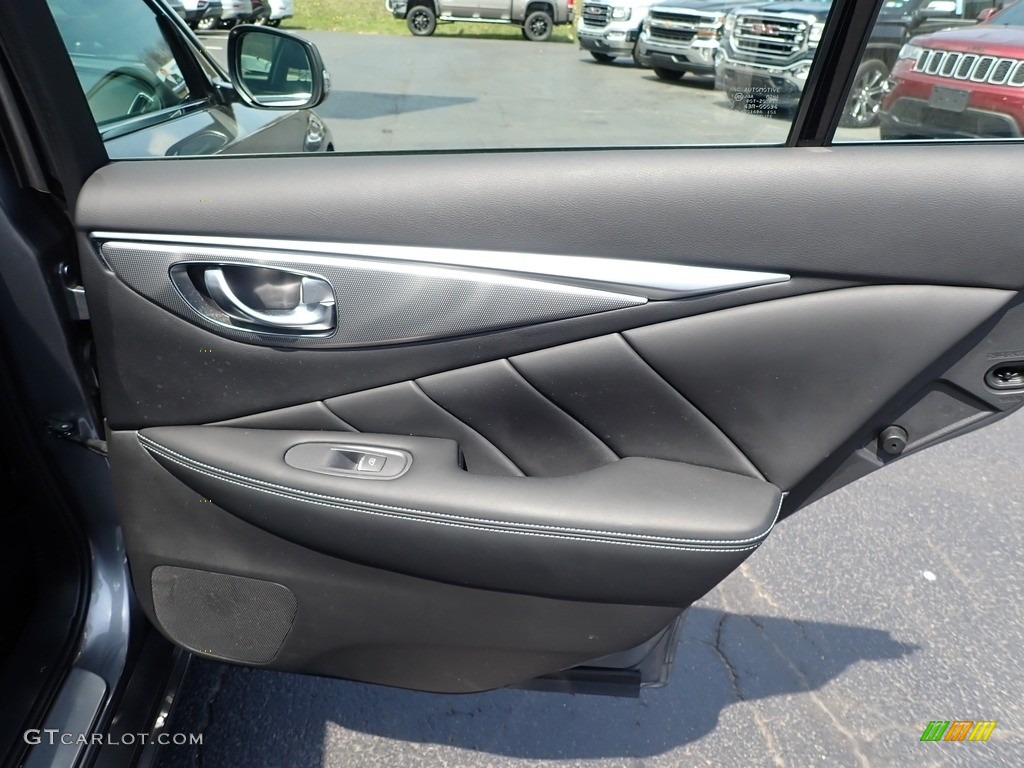 2017 Infiniti Q50 3.0t AWD Graphite Door Panel Photo #141622605